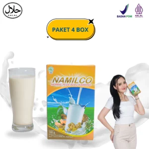 NAMILCO - Susu Gemuk Penambah Berat Badan & Nafsu Makan Halal BPOM 180gram Paket 4 Box