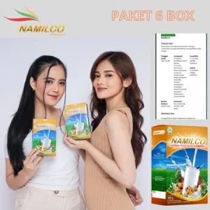 PROMO!!! NAMILCO - PAKET 6 BOX SUSU PENAMBAH BERAT BADAN & NAFSU MAKAN RASA ORIGINAL